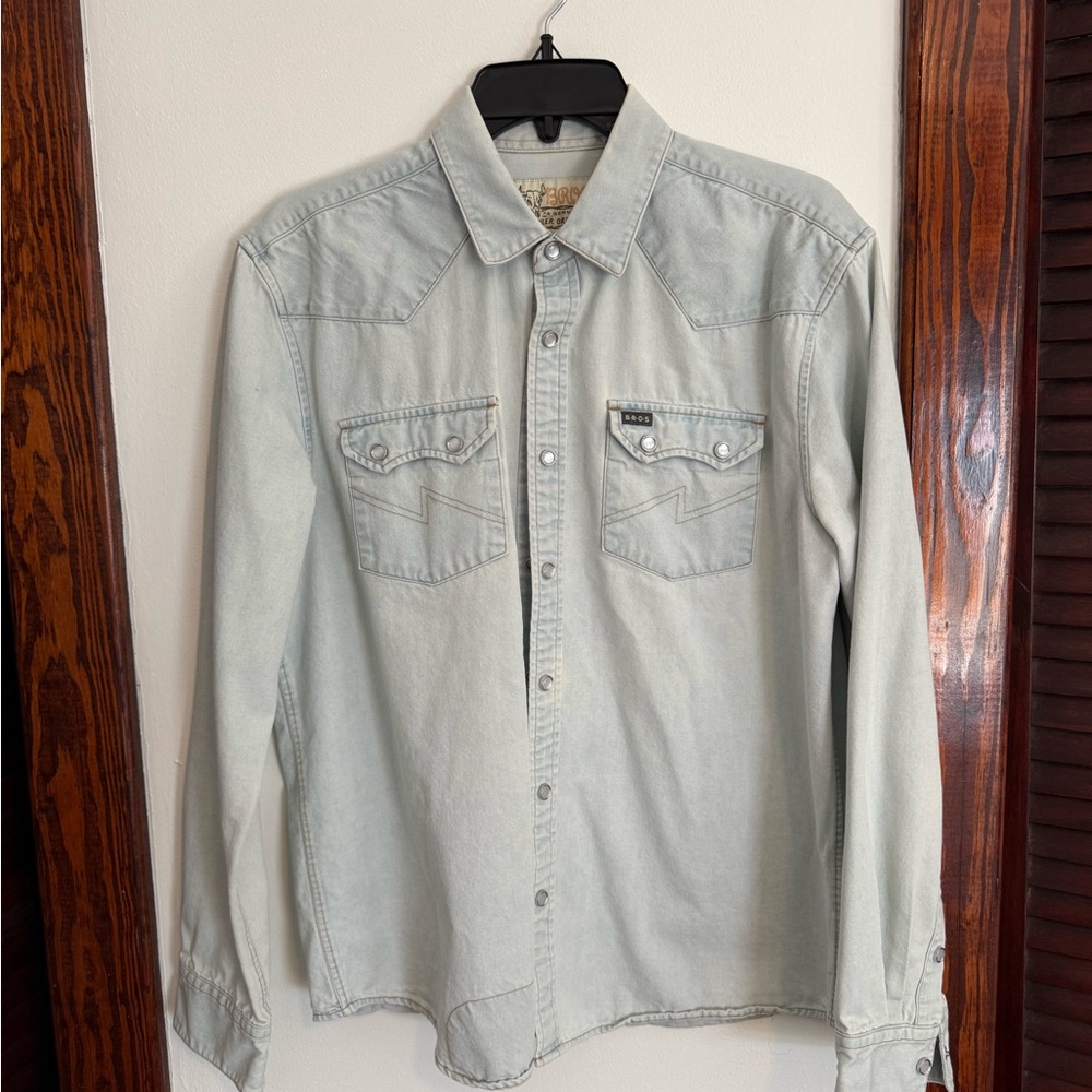 Howler Brothers Light Denim Button Down Shirt